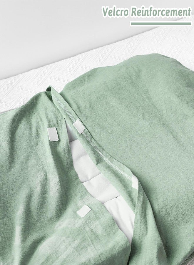 SWESEN Baby Lounger Cover, Breathable Newborn Lounger Cover, Cotton Linen Lounger Slipcover for Baby Girls and Boys, Cover Only, Green - Image 3